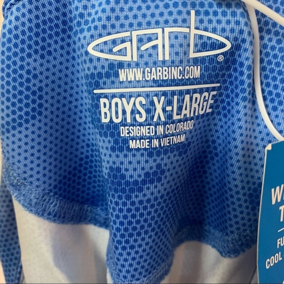 Garb Inc Boys PGA Jr League Maters Blue Camo Short Sleeve Polo - Picture 7 of 12